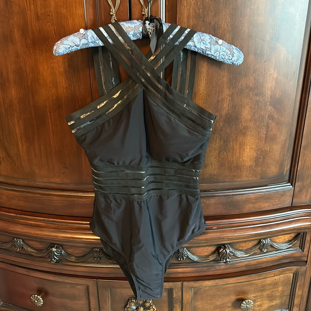 Black 1 piece swimsuit